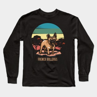 French Bulldogs | Retro design for Dog Lovers Long Sleeve T-Shirt